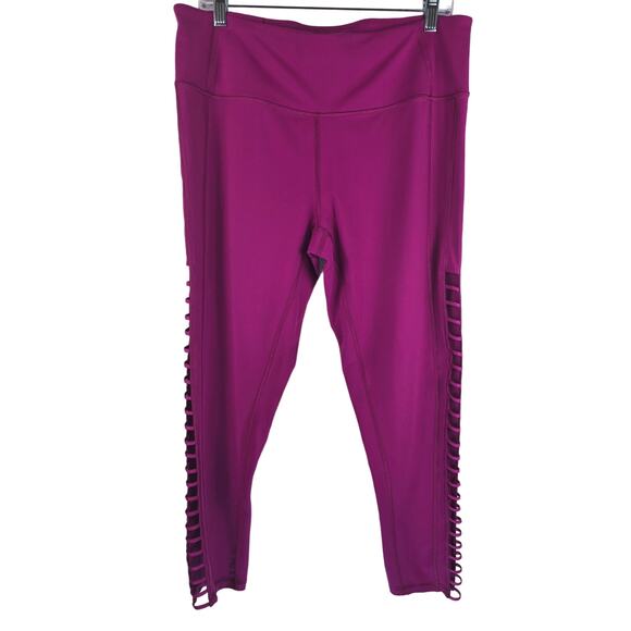 Victoria Secret Sport Knockout Slatted Side Pink Athletic Athleisure Legging XL - Picture 1 of 9